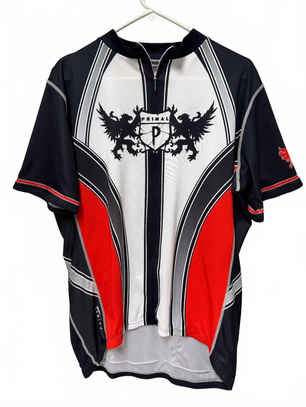 Primal Wear Cycling Jersey XXL Black White Red Quarter Zip